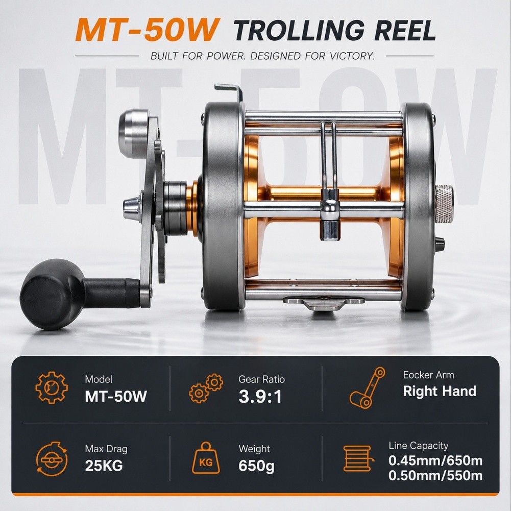 Trolling Reel - MT 50W Trolling Reel Right Hand